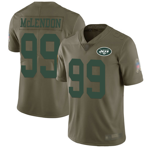 New York Jets Limited Olive Men Steve McLendon Jersey NFL Football #99 2017 Salute to Service